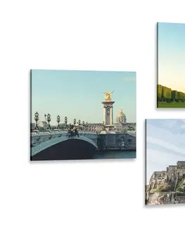 Zostavy obrazov Set obrazov pre milovníkov Francúzska