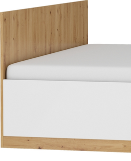 Postele MEBLOCROSS Maximus MXS-18 160 manželská posteľ s roštom dub artisan / biely lesk