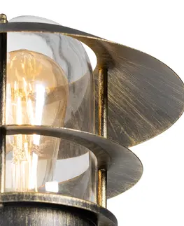 Vonkajsie nastenne svietidla Vintage vonkajšie nástenné svietidlo starožitné zlaté IP44 - Prato