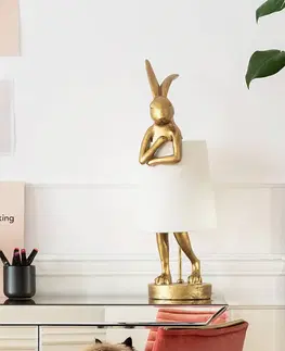 Stolové lampy KARE KARE Stolná lampa Animal Rabbit zlatá/biela