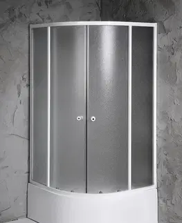 Sprchové dvere AQUALINE - ARLEN štvrťkruhová sprchová zástena 900x900, sklo Brick BTR903