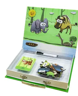 Hračky rodinné spoločenské hry RAPPA - Skladačka magnetické tvary s predlohou zvieratá 60 ks