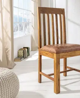 Stoličky - drevené LuxD 21626 Dizajnová stolička Timber, sheesham
