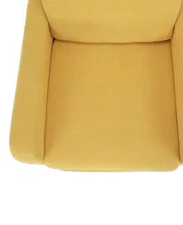 Kreslá KONDELA Turner relaxačné kreslo žltá