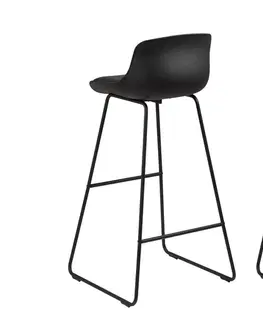 Barové stoličky Dkton Dizajnová barová stolička Alphonse, čierna