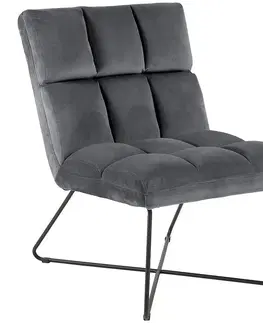 Stoličky do obývačky Kreslo Crate sivý