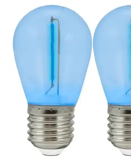 Žiarovky  SADA 2x LED Žiarovka PARTY E27/0,3W/36V modrá 