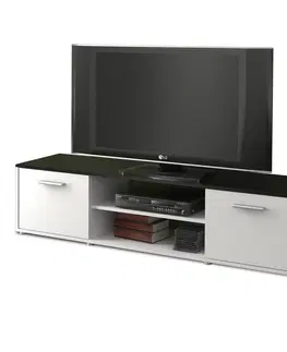 TV stolíky KONDELA Zuno New 1 tv stolík čierna / biela