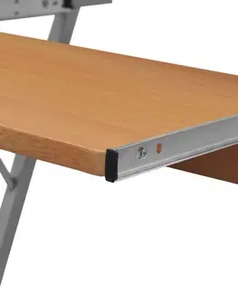 Pracovné stoly Počítačový stôl na kolieskach Dekorhome Biela