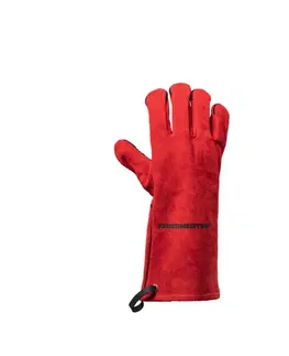 Grilovací nářadí Pánska koža grilovacie rukavice Feuermeister BBQ Premium (pár) červené