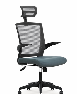 Kancelárske stoličky HALMAR Valor kancelárska stolička s podrúčkami čierna / sivá