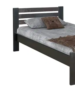 Manželské postele XELA drevená posteľ  160 cm, orech