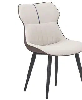 Jedálenské stoličky KONDELA Ostela jedálenská stolička béžová / hnedá / čierna