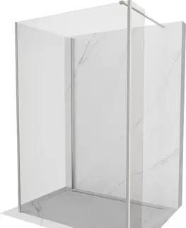 Sprchové dvere MEXEN/S - Kyoto Sprchová zástena WALK-IN 110 x 95 x 40 cm, transparent, nikel kefovaná 800-110-095-221-97-00-040