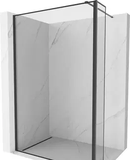 Sprchové dvere MEXEN/S - Kyoto Sprchová zástena WALK-IN 140 x 30 cm, čierny vzor, čierna 800-140-212-70-70-030
