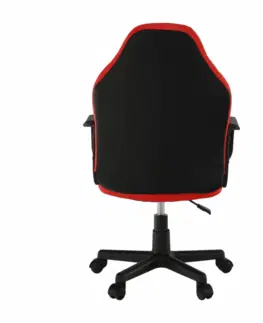 Kancelárske kreslá Kancelárske kreslo, čierna/červená/béžová, MALIK NEW