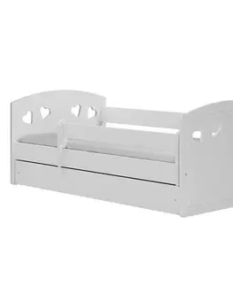 Jednolôžkové postele Detská posteľ Julia +SZ biely 80x160
