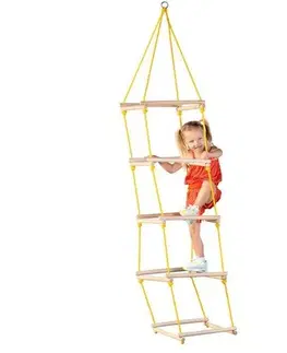 Hračky na záhradu Woody povrazový rebrík, 40 x 40 x 195 cm