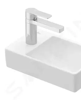 Kúpeľňa VILLEROY & BOCH - Avento Umývadielko, 360x220 mm, bez prepadu, 1 otvor na batériu vľavo, alpská biela 43003R01