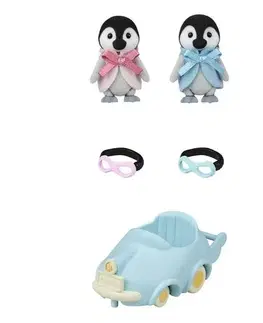 Drevené hračky Sylvanian Families Baby tučniaky dvojčatá s autíčkom