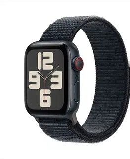 Inteligentné hodinky Apple Watch SE GPS + Cellular 40mm polnočná , hliníkové puzdro so športovým remienkom polnočná