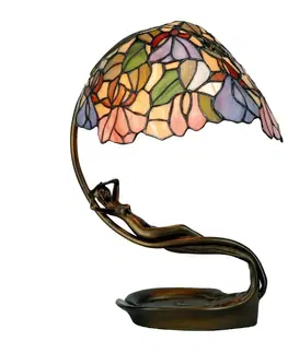 Stolové lampy Clayre&Eef Vynikajúca stolná lampa Eve v štýle Tiffany