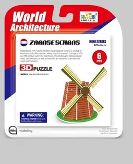 Hračky puzzle WIKY - Puzzle 3D Mini Mlyn