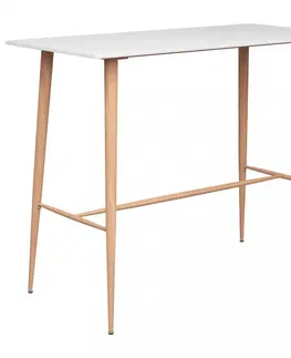 Barové stoličky Barový stôl MDF / kov Dekorhome Biela