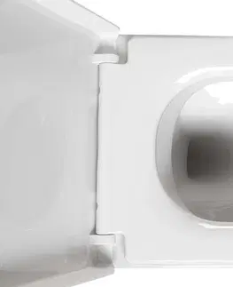 Záchody AQUALINE - MODIS závesná WC misa, 36x52cm, biela MD001