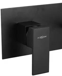 Kúpeľňové batérie MEXEN - Podomietková umývadlová batéria Cube, čierna 73115-70