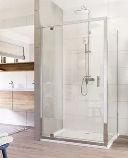 Sprchovacie kúty MEREO - Sprchový kút, Lima, obdĺžnik, 100x90 cm, chrom ALU, sklo Čiré CK87943K