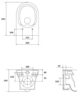 Záchody CERSANIT - SET B331 WC misa LARGA OVAL Cleanon + sedadlo SLIM S701-472