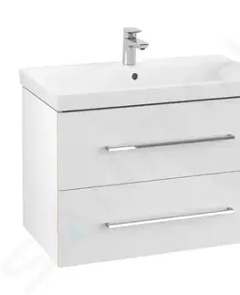 Kúpeľňa VILLEROY & BOCH - Avento Umývadlová skrinka, 780x514x452 mm, 2 zásuvky, Crystal White A89100B4