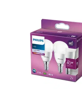 LED osvetlenie Philips SADA 2x LED Žiarovka Philips P45 E14/5,5W/230V 4000K 