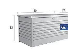 Úložné boxy Biohort Vonkajší úložný box FreizeitBox 159 x 79 x 83 (sivý kremeň metalíza)