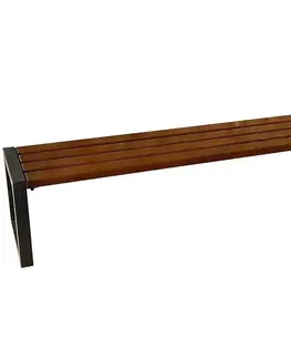 Drevený záhradný nábytok Moderná lavica bez operadla palisander
