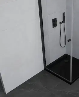 Vane MEXEN/S - Pretória sprchovací kút 100x100, transparent, čierna + sprchová vanička vrátane sifónu 852-100-100-70-00-4070B