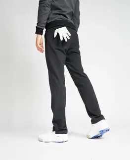 nohavice Pánske zimné golfové nohavice CW500 čierne