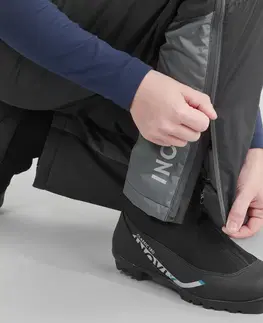 bežky Detské hrejivé nohavice XC S 100 na bežecké lyžovanie sivé