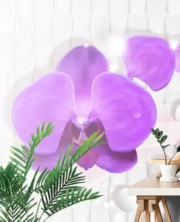 Samolepiace tapety Samolepiaca tapeta orchidea na abstraktnom pozadí