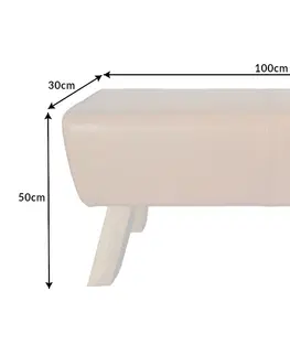 Lavice do jedálne LuxD Dizajnová lavica Horse 100 cm koňaková