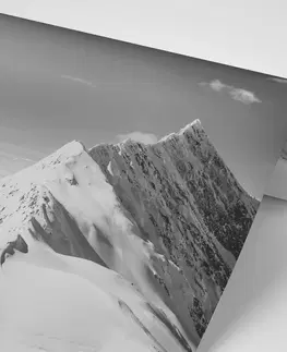 Čiernobiele tapety Fototapeta zasnežené čiernobiele pohorie