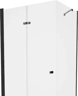 Vane MEXEN/S - Lima sprchovací kút 90x100, transparent, čierna + biela vanička so sifónom 856-090-100-70-00-4010B