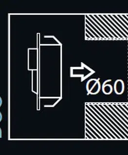Svietidlá LED nástenné svietidlo Skoff Rueda černá teplá 230V MM-RUE-D-H s čidlom pohybu