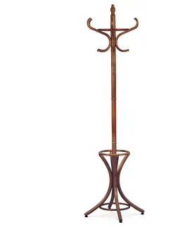 Regály a poličky Drevený stojanový vešiak, tmavý dub, 52 x 186 cm