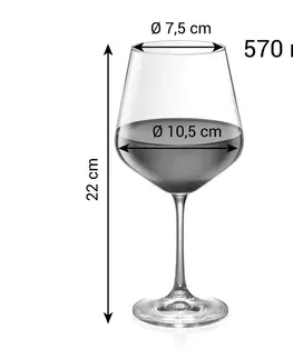 Poháre TESCOMA poháre na červené víno GIORGIO 6 x 570 ml
