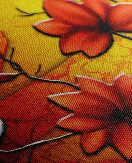 Abstraktné obrazy Obraz kvety v etno štýle