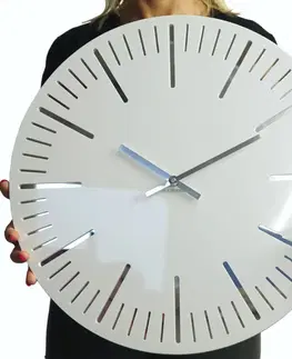 Hodiny Nástenné akrylové hodiny Trim Flex z112-2-0-x, 50 cm, biele