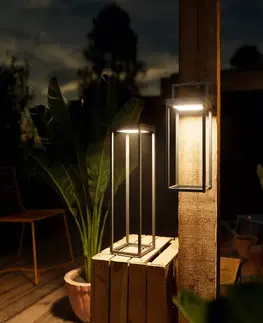 Solárne lampy Sigor Numove LED solárne svetlo, grafitovo sivé, výška 32,5 cm