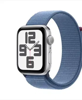 Inteligentné hodinky Apple Watch SE GPS 44mm strieborná , hliníkové puzdro so športovým remiekom ľadová modrá